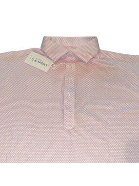 NWT Collars & Co Dress Collar Polo Shirt XL Relaxed Performance Vantage Pink
